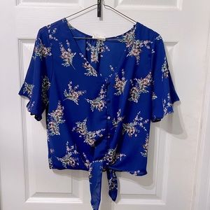 Blue floral shirt